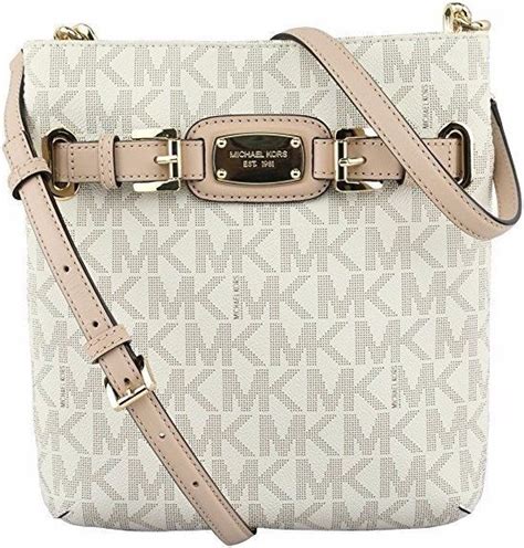 Michael Kors Hamilton Vanilla Monogram Large Crossbody Bag 